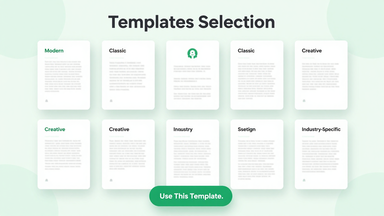 Professional Templates Feature