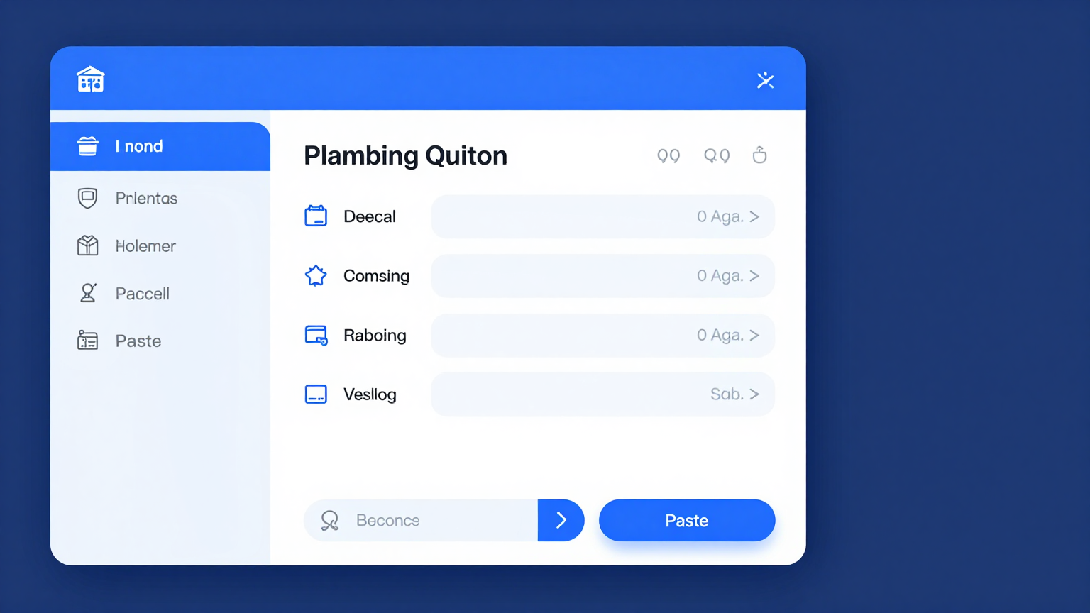 Job details input for plumbing projects with material and labor fields