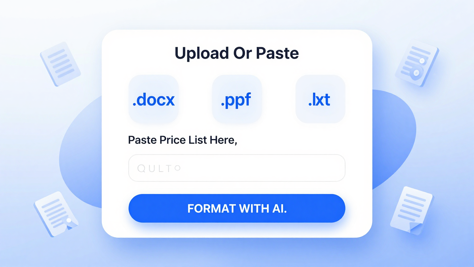 Enter Product Information Feature
