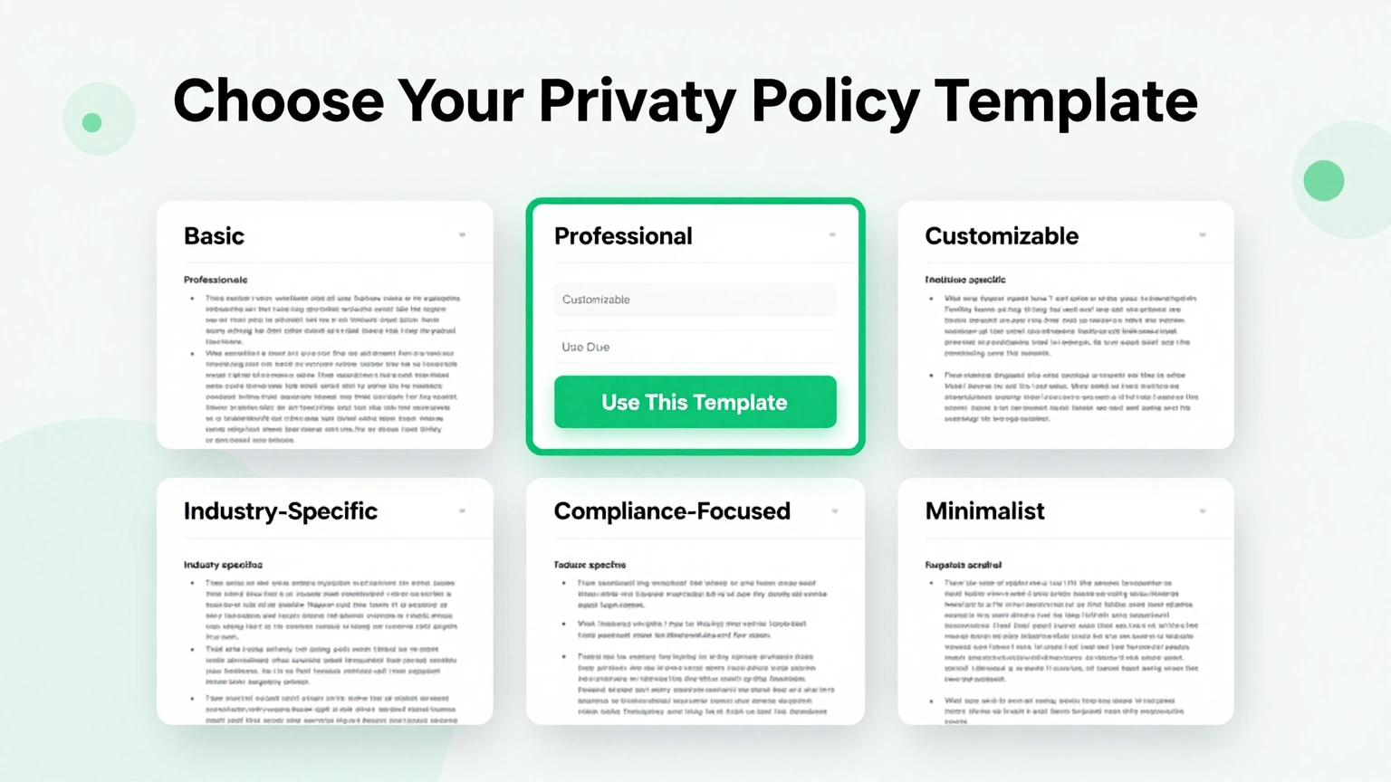 Selecting a structured policy layout