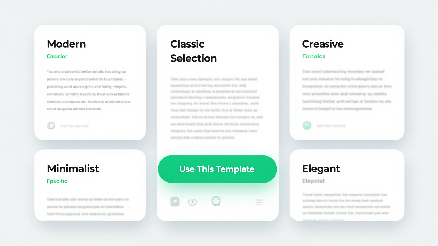 Professional Templates Feature Screenshot