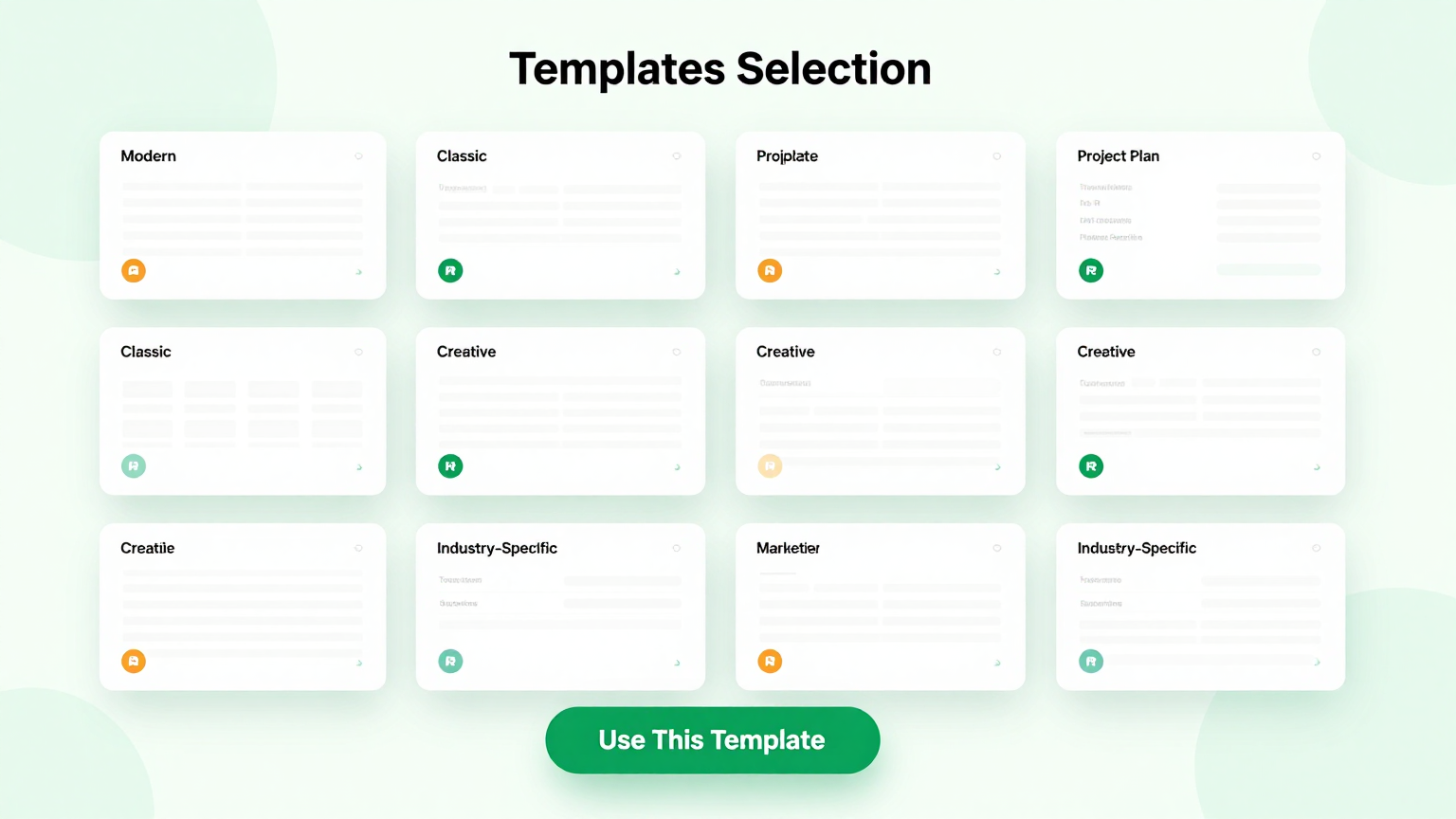 Template Selection Feature