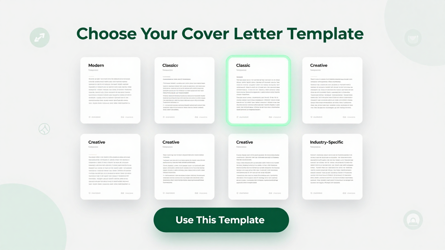 Template Selection Feature