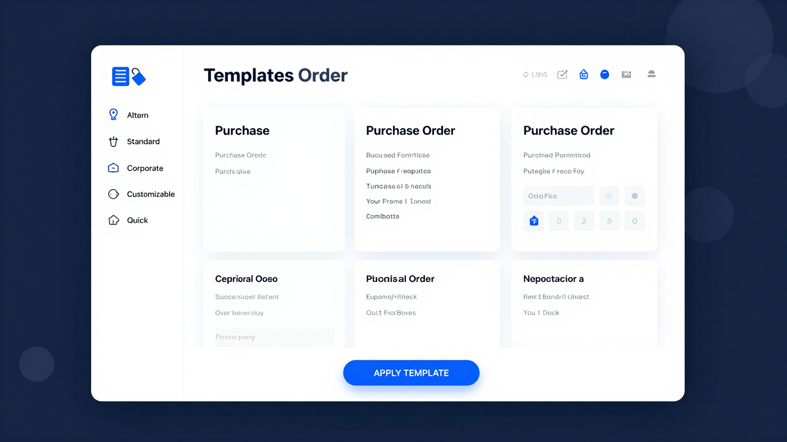 Template Selection Feature