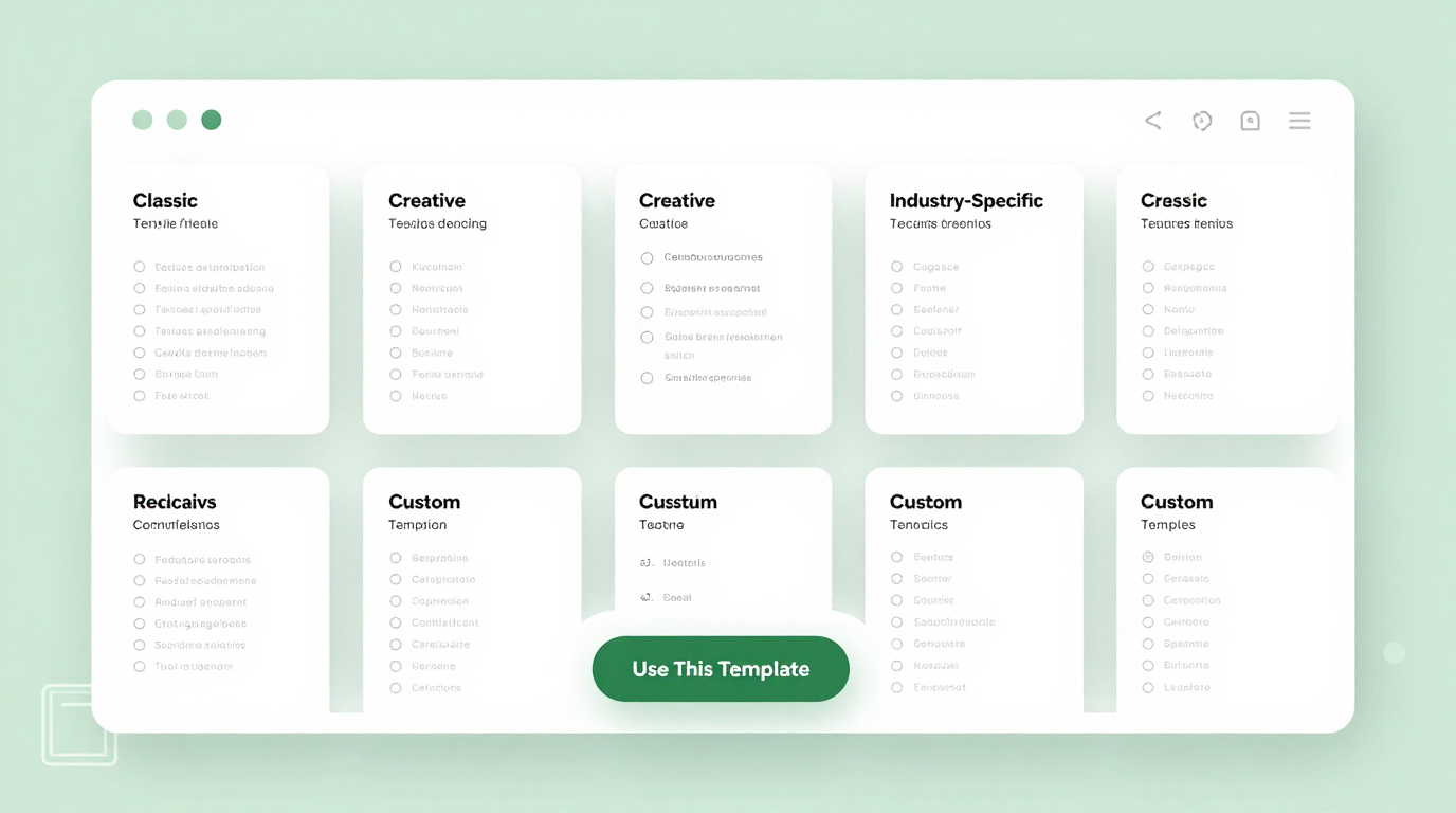 Template Selection Feature