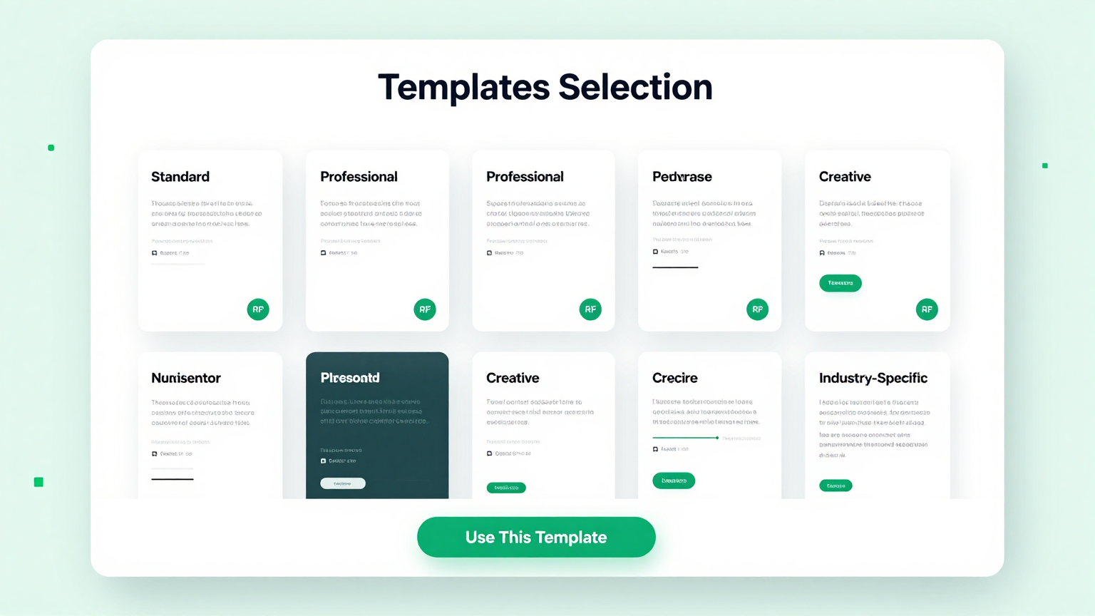 Template Selection Feature