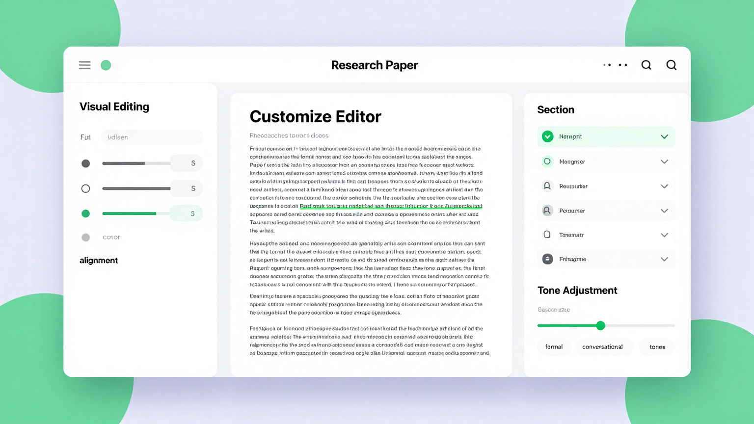 Online Editor Feature