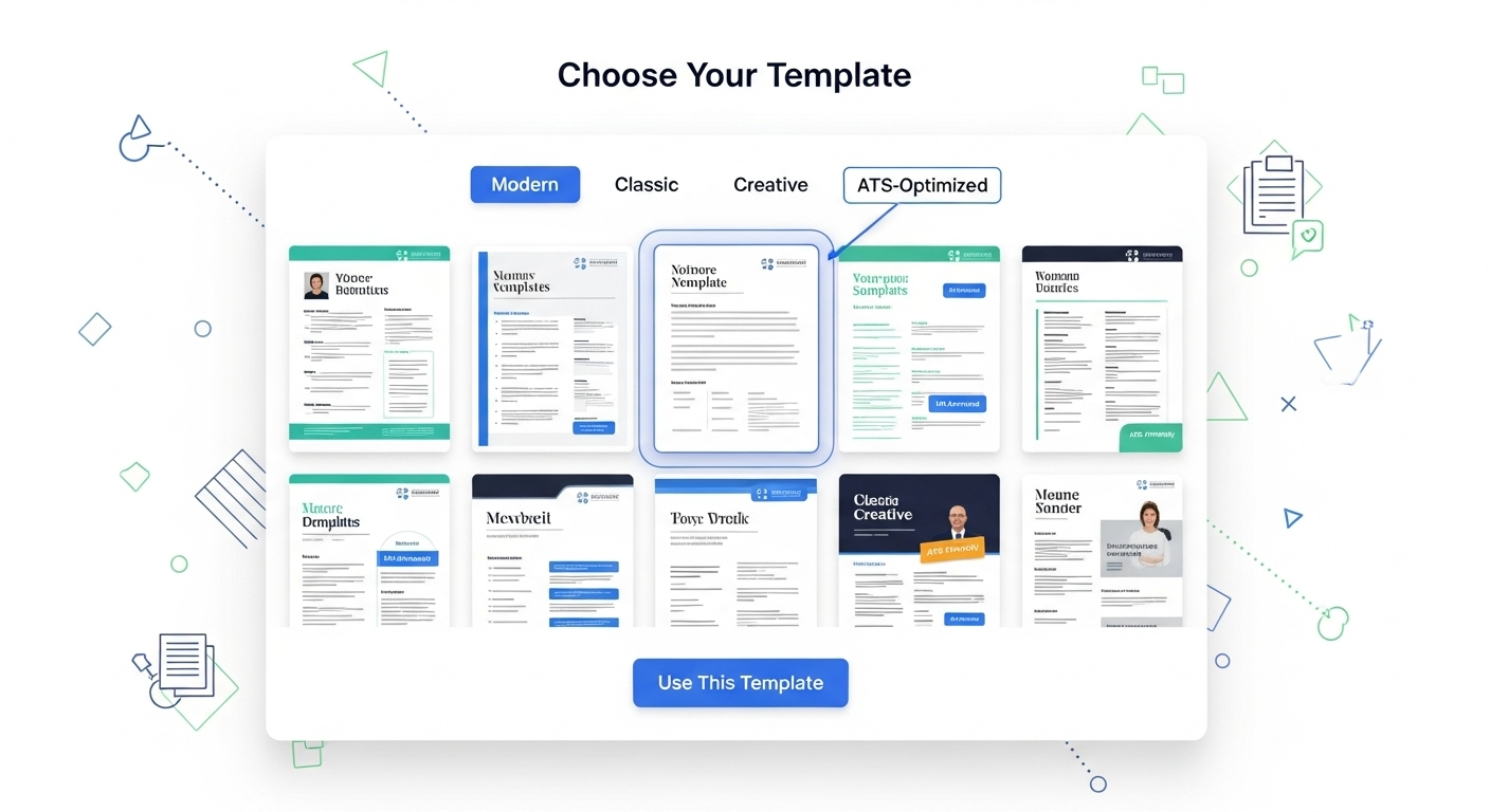 Choose professional resume templates