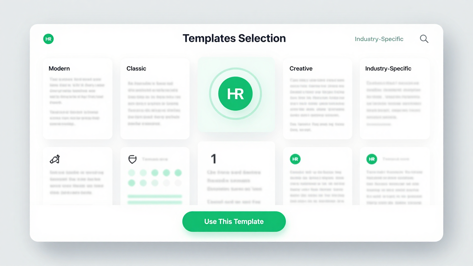 Template Selection Feature