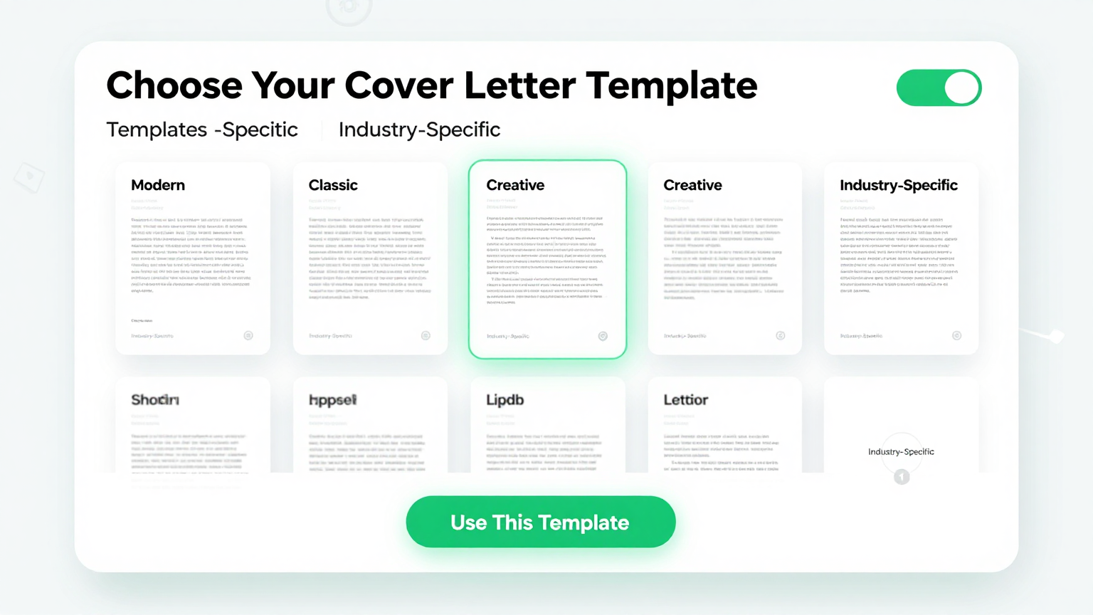 Template gallery for different scholarship types