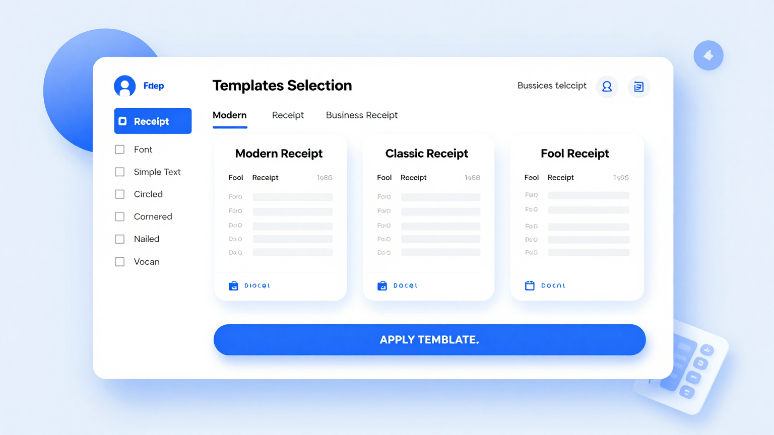 Template Selection Feature