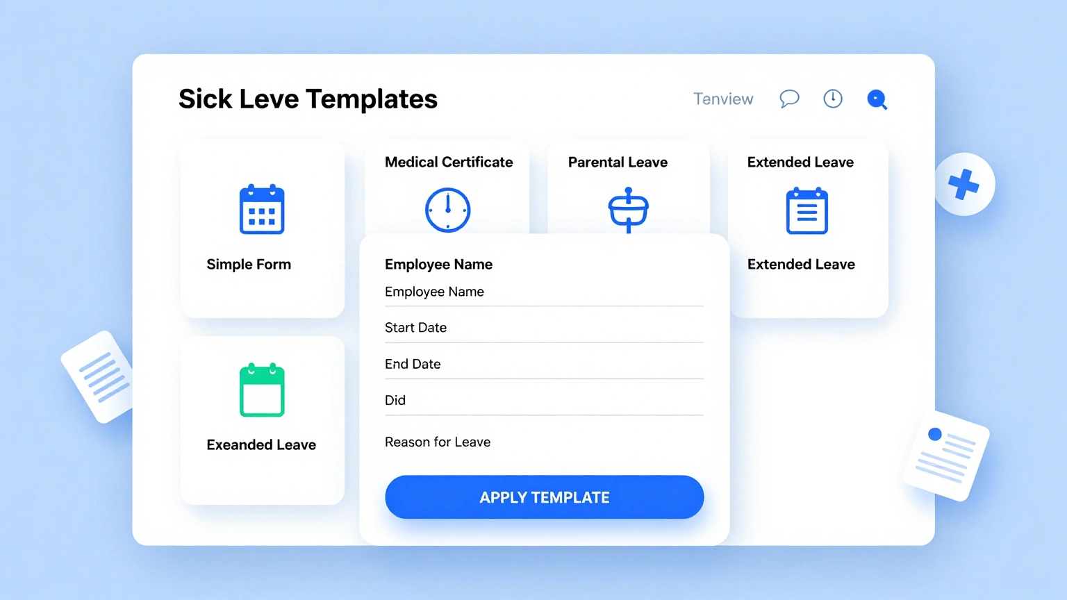 Selecting a professional leave layout