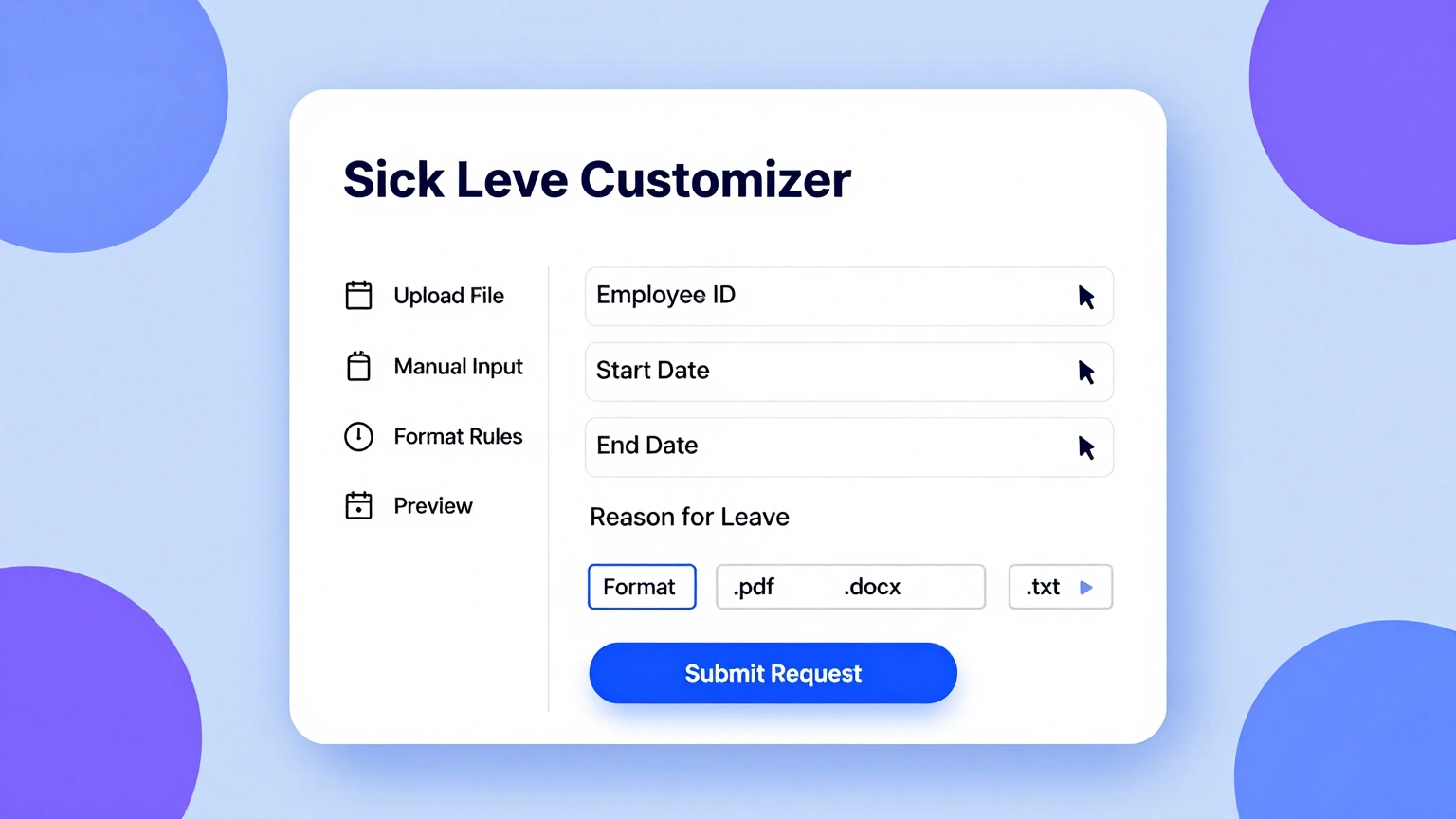 Editing leave dates and handover notes