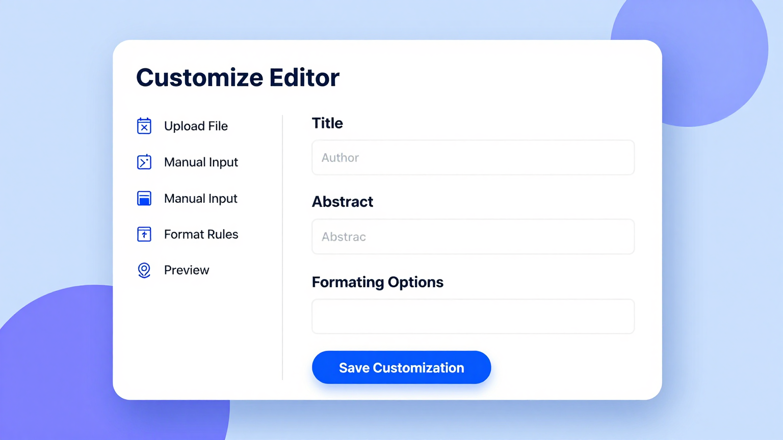 Online Editor Feature