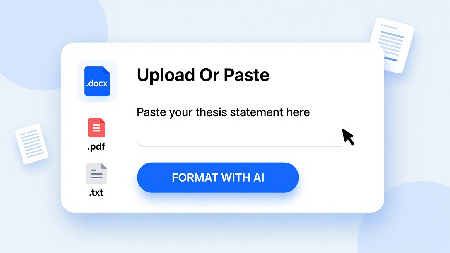 Import an assignment prompt into the thesis statement generator