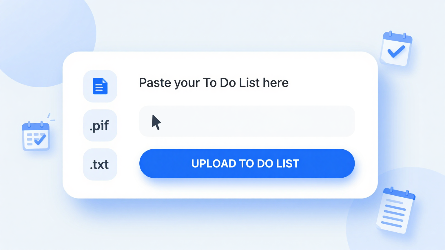 Input Tasks Feature