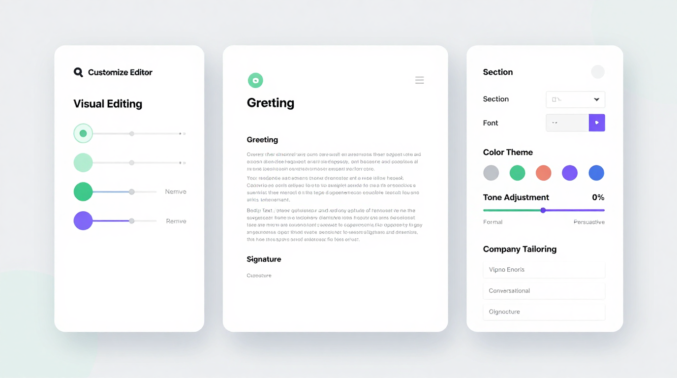Form editor with vacation request customization options