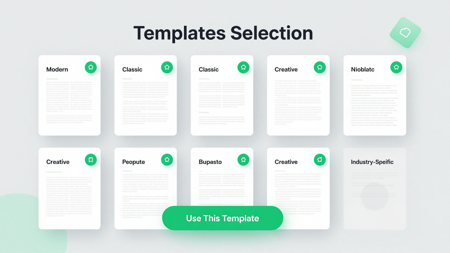 Template Selection Feature