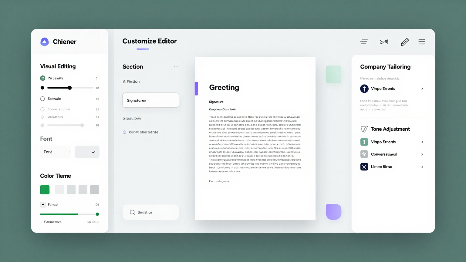 Online Editor Feature